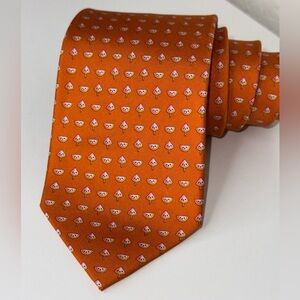 NWOT Salvatore Ferragamo Necktie. Orange with Watermelons. Italy